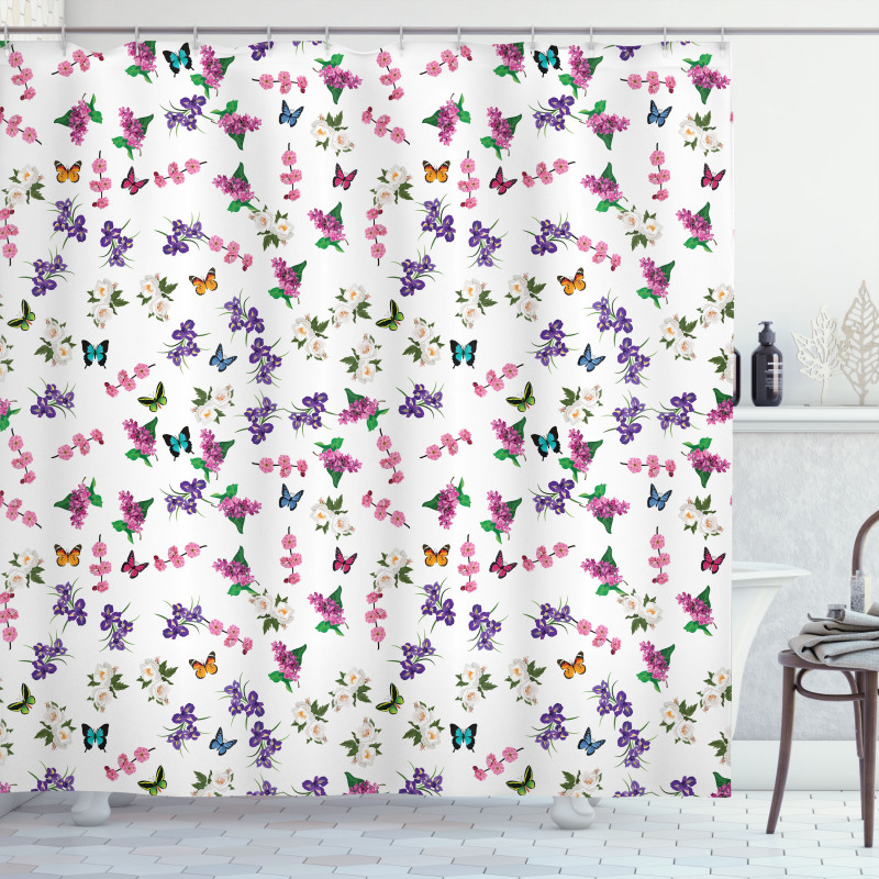 Bouquet of Spring Flowers Shower Curtain