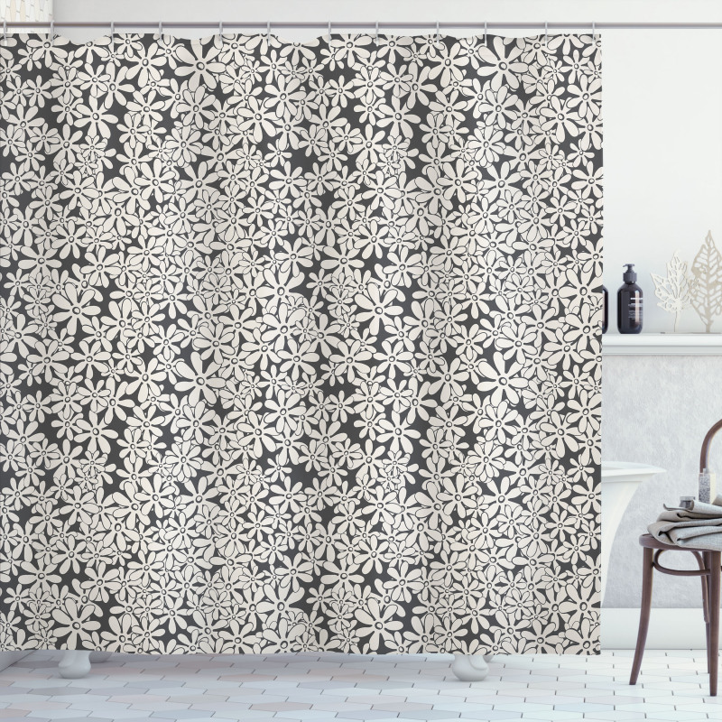 Fictional Chamomile Flower Shower Curtain