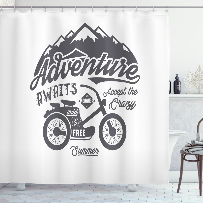 Mountains Bike Shower Curtain