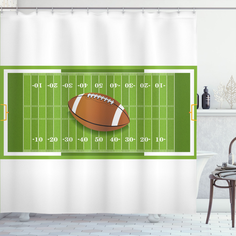 Sports Themed Ball Quanc Shower Curtain