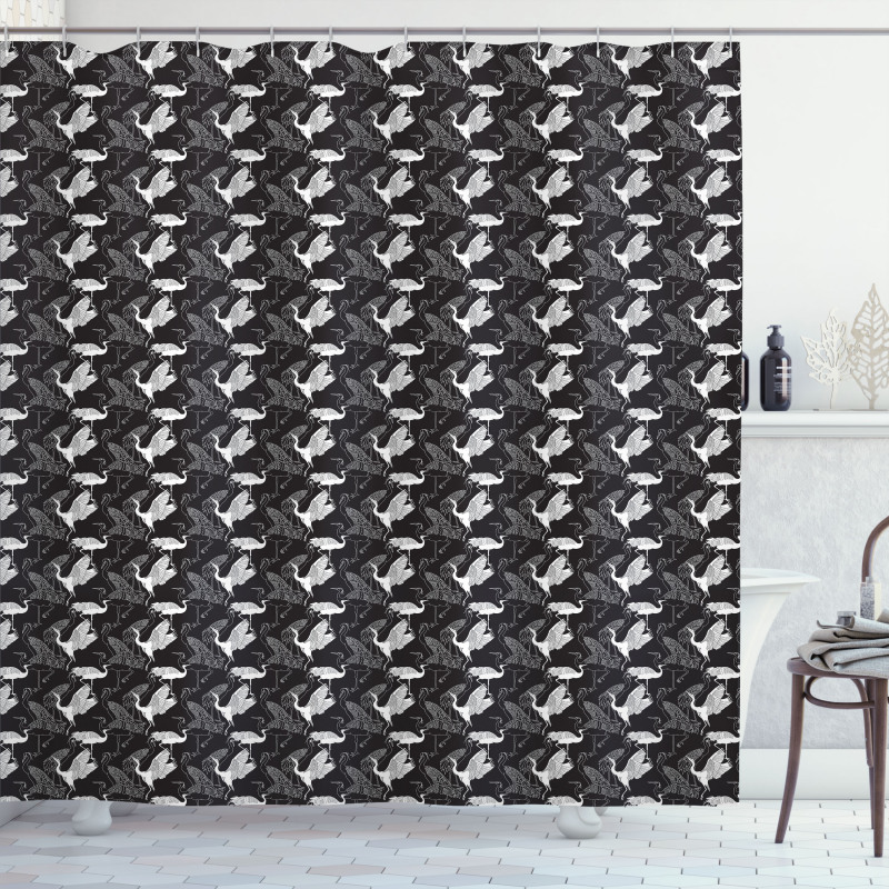 Bird Pattern Shower Curtain