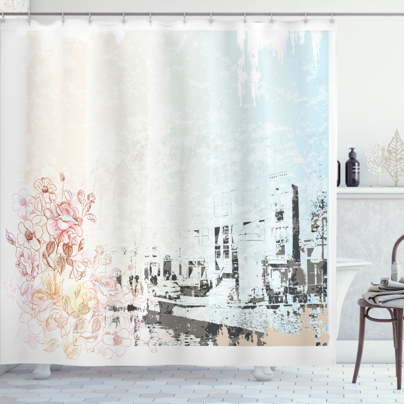 Street Antique Buildings Shower Curtain