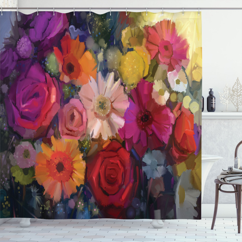 Paintbrush Blossoms Shower Curtain