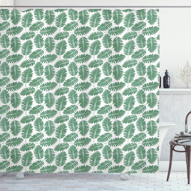 Exotic Leafage Growth Design Shower Curtain
