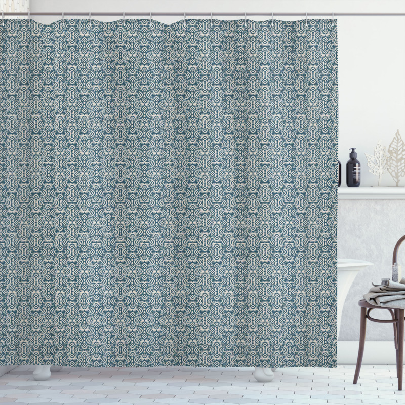 Stripes with Antique Curves Shower Curtain