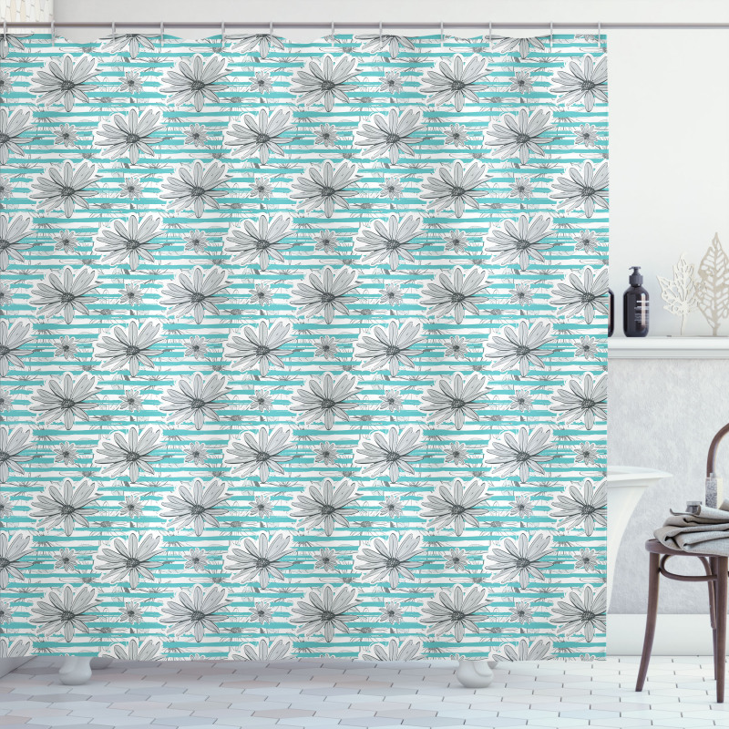 Chamomile Spring Flower Shower Curtain