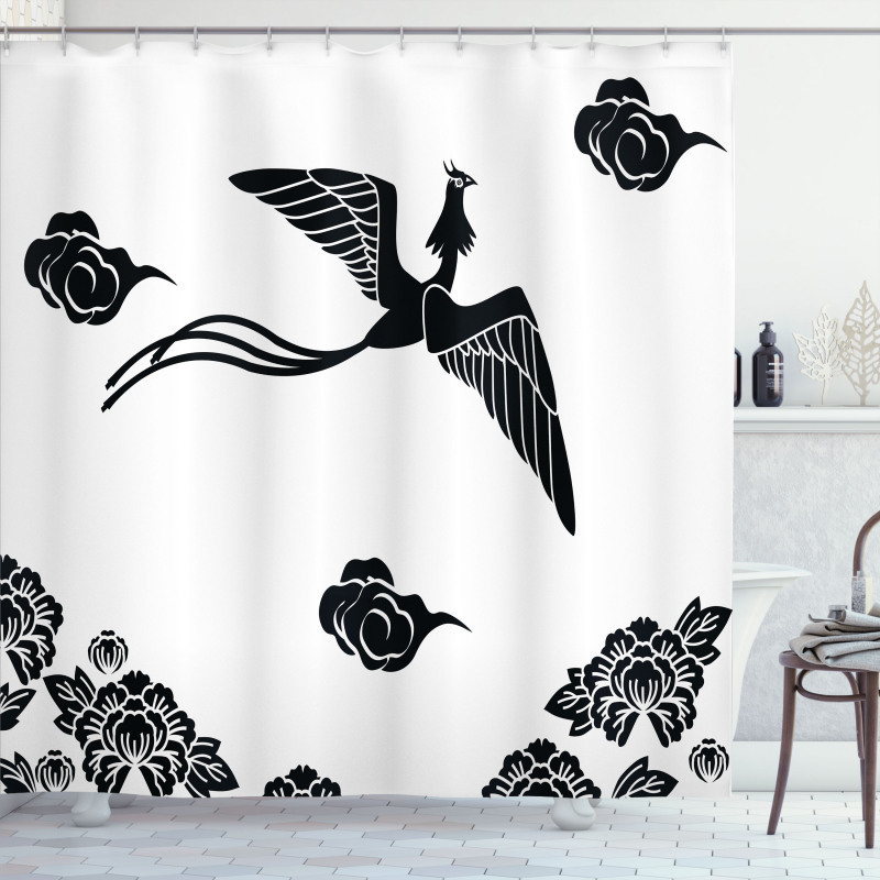 Abstract Mythological Bird Shower Curtain