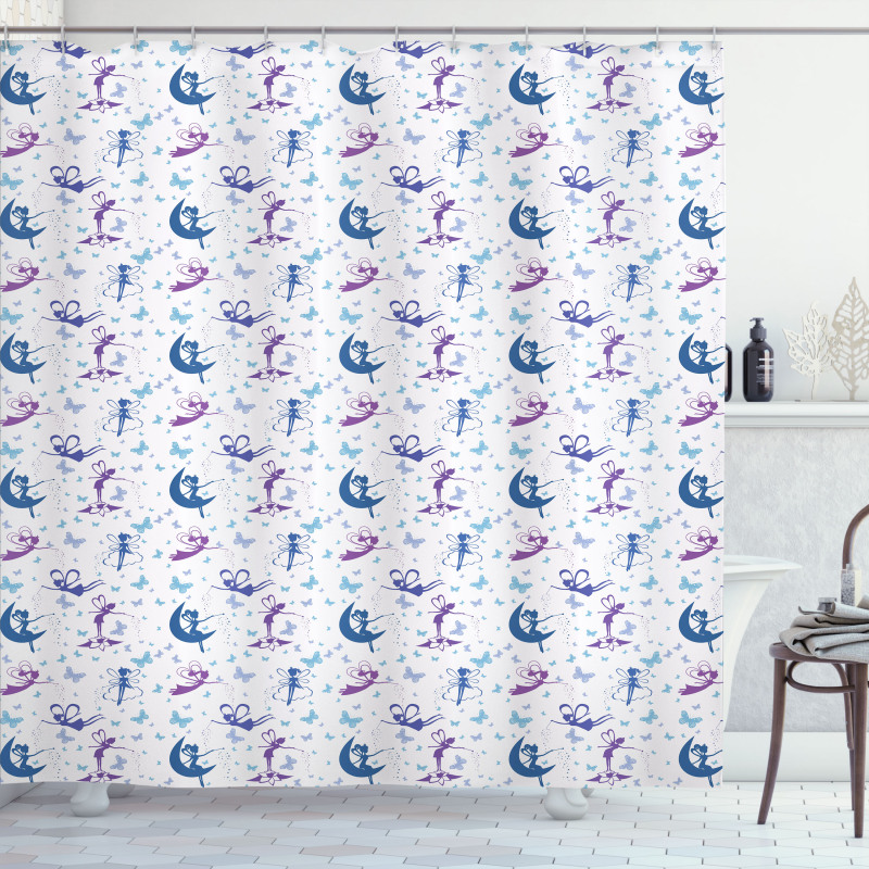 Butterflies and Fairies Shower Curtain