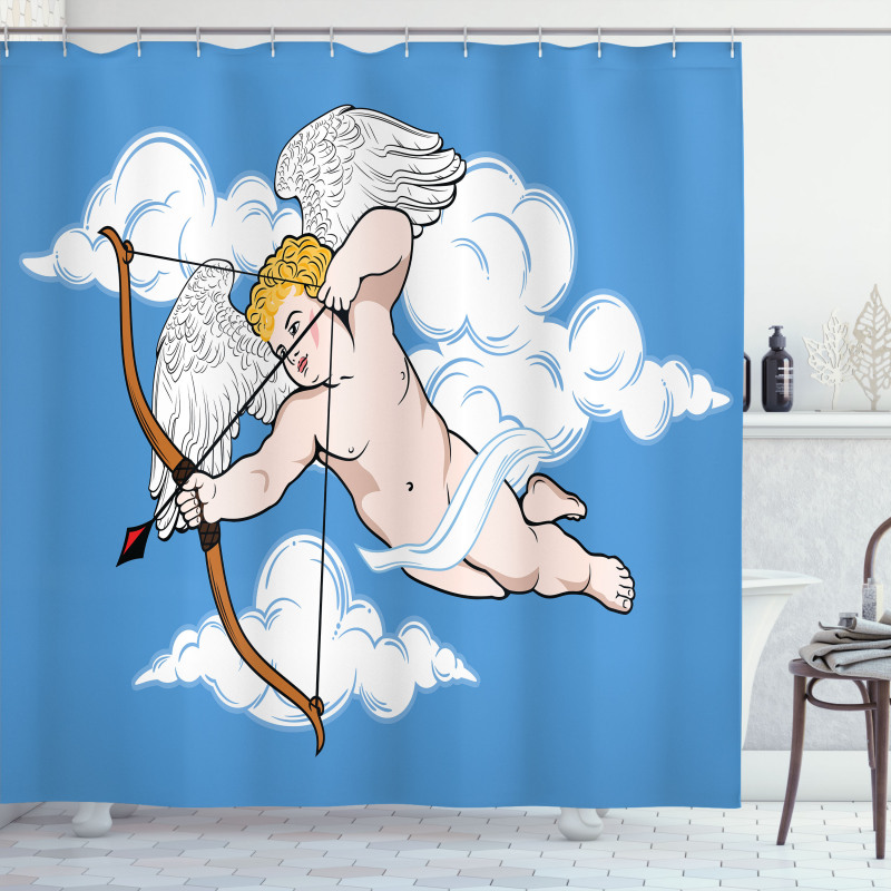 Little Cupid with Arrow Shower Curtain