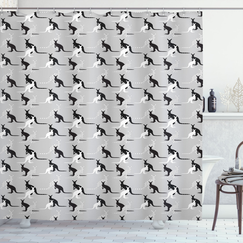 Seashell Built in Animals Shower Curtain