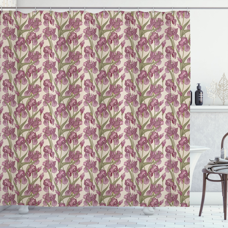 Blossoming Growth Pattern Shower Curtain