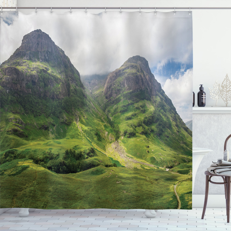 Glencoe Highlands Clouds Shower Curtain