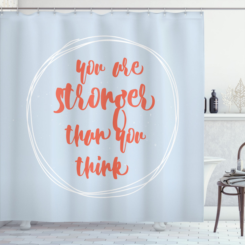Geometric Circle Wise Words Shower Curtain