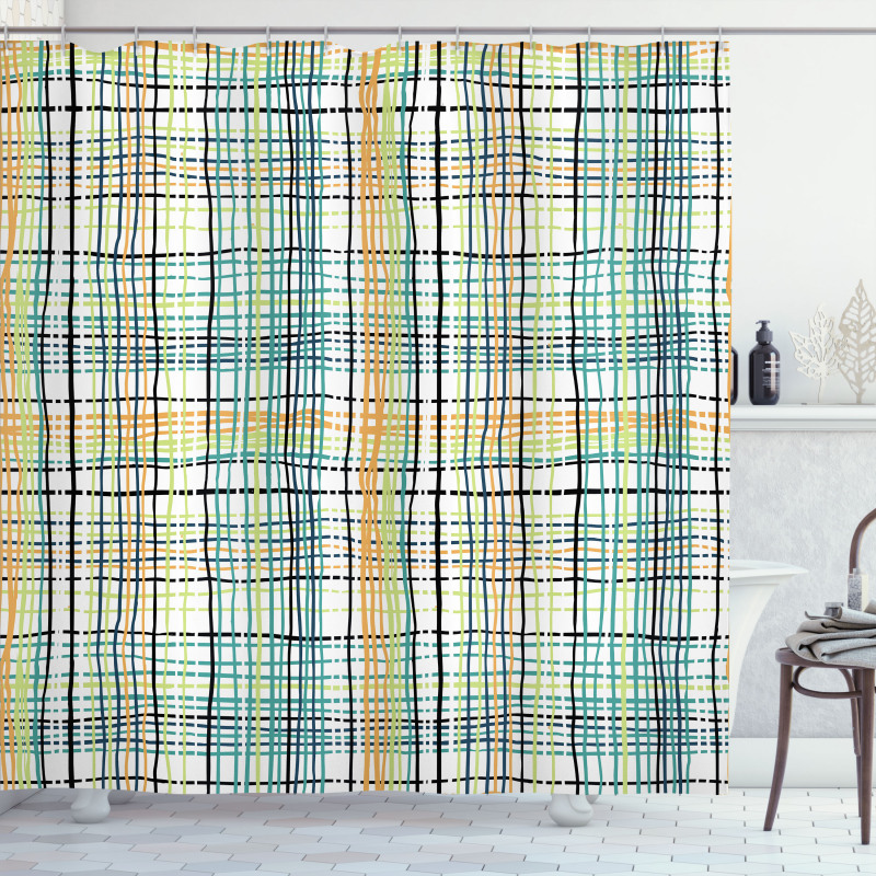 Modern Cuvy Lines Shower Curtain