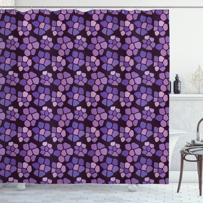 Purple Tone Creative Spots Shower Curtain