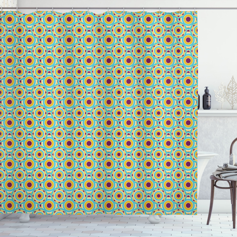 Geometric Modern Rounds Shower Curtain