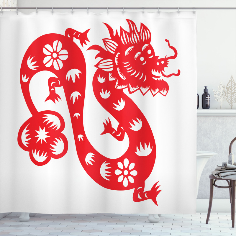 Japanese Art Dragon Shower Curtain