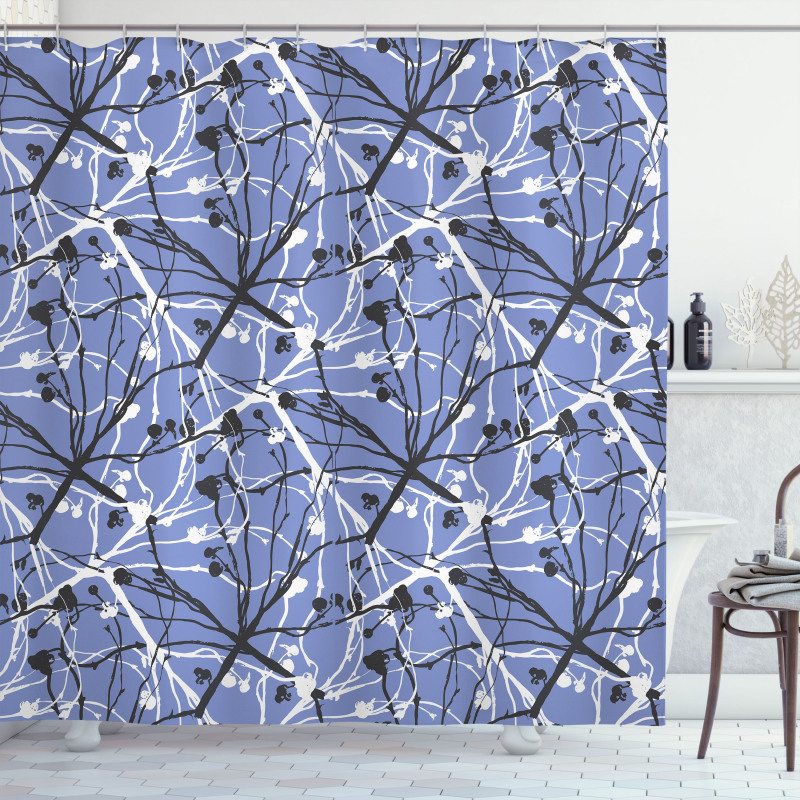 Abstract Deco Branches Ornate Shower Curtain