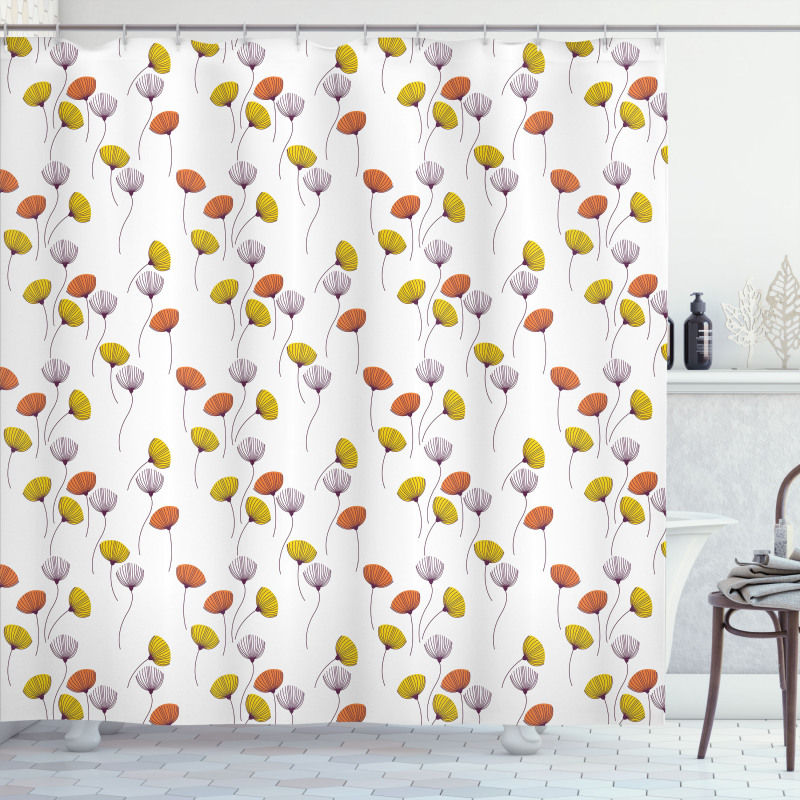 Simplistic Fennel Pattern Shower Curtain