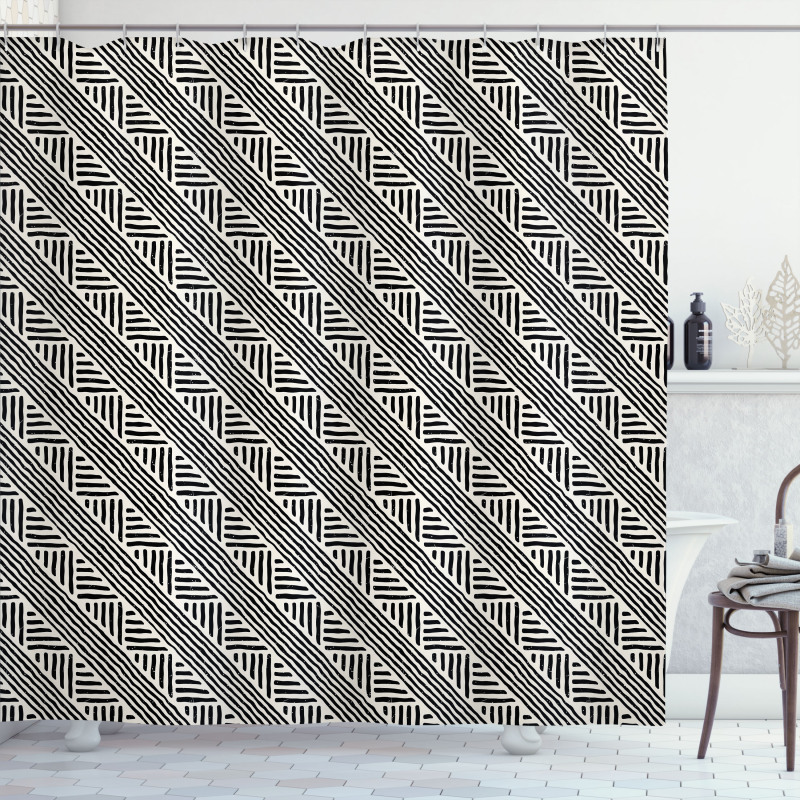 Chevron Design Lines Shower Curtain