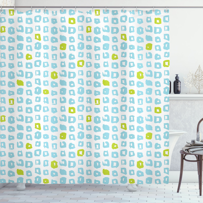 Brush Marks Memphis Style Shower Curtain