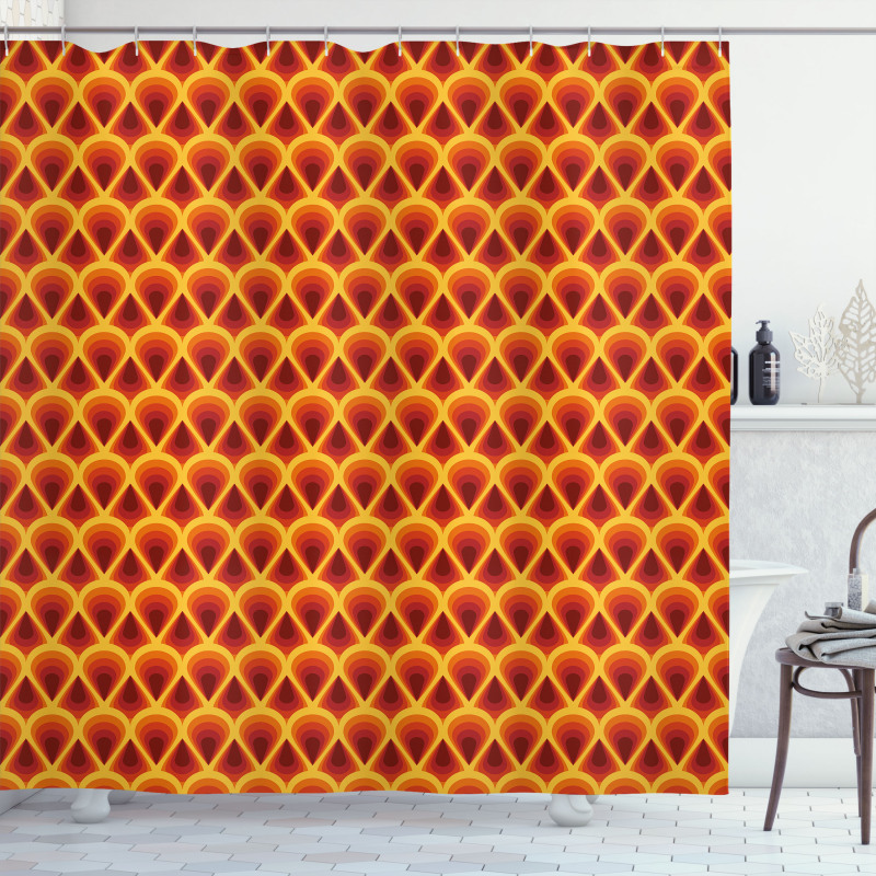 Symmetrical Drop Shapes Shower Curtain