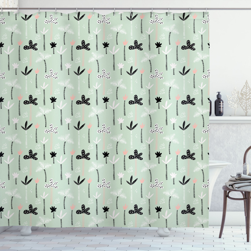 Exotic Hawaiian Palm Trees Shower Curtain