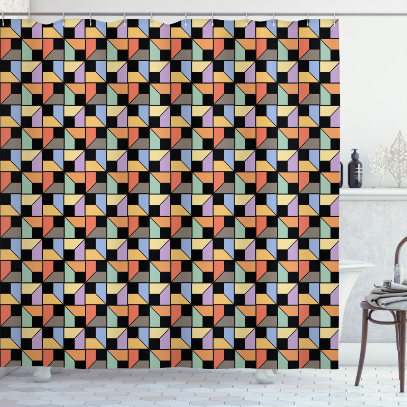 Geometrical Avant Garde Shower Curtain