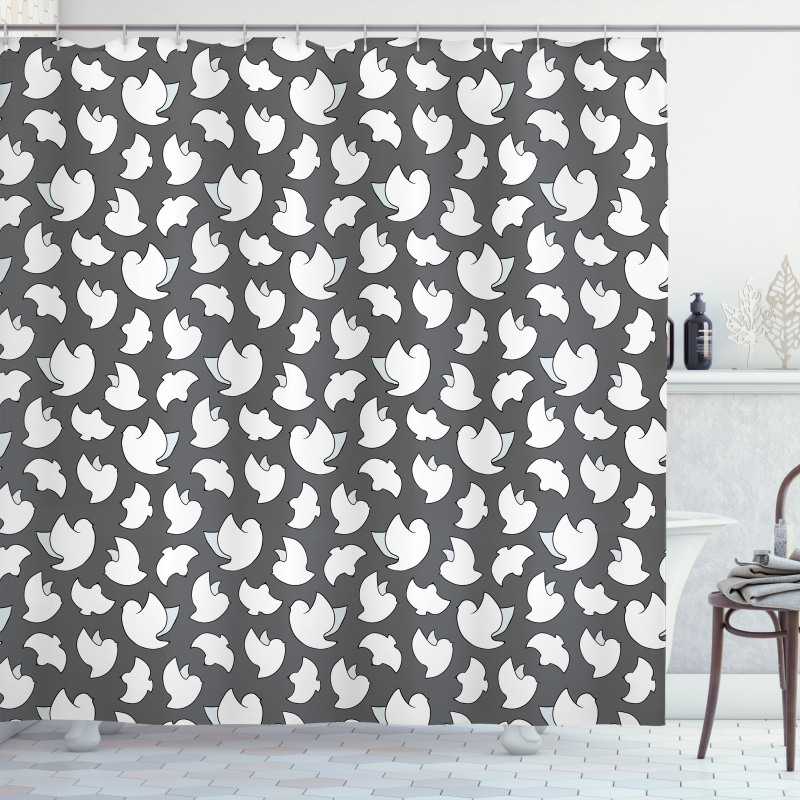 Flying Doves Wings Shower Curtain