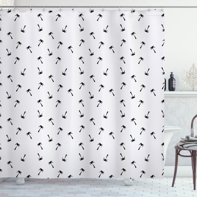 Exotic Palm Silhouettes Shower Curtain