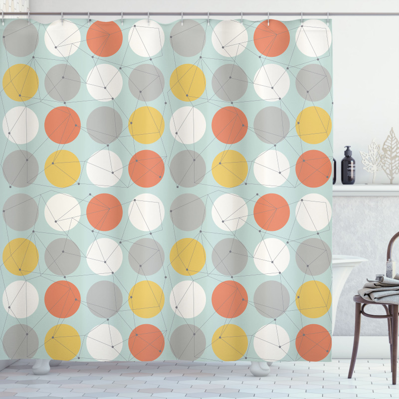 Abstracts Circles Lines Shower Curtain