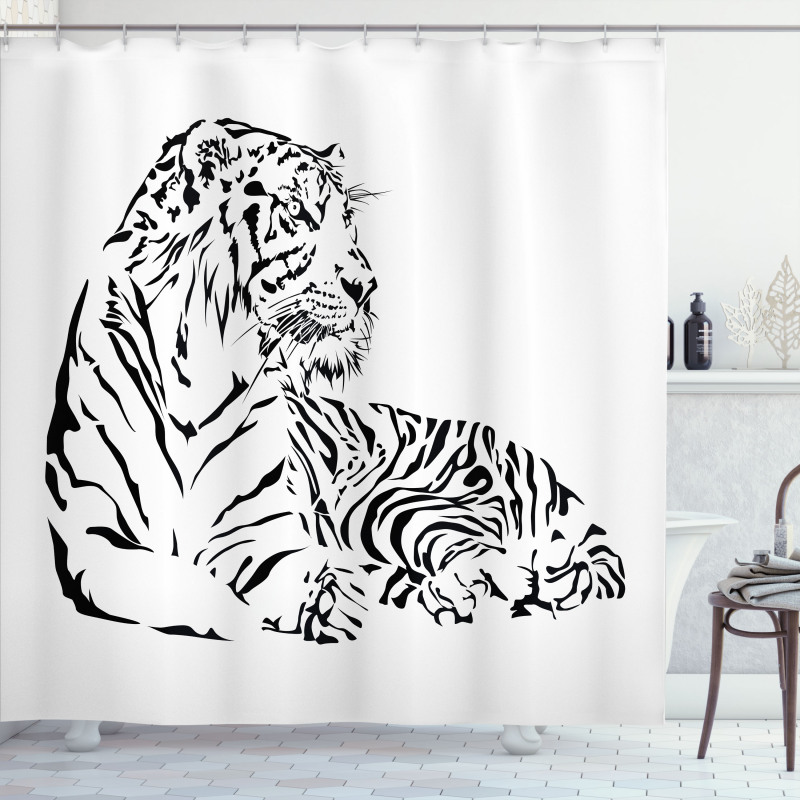 Safari Animal Sitting Shower Curtain