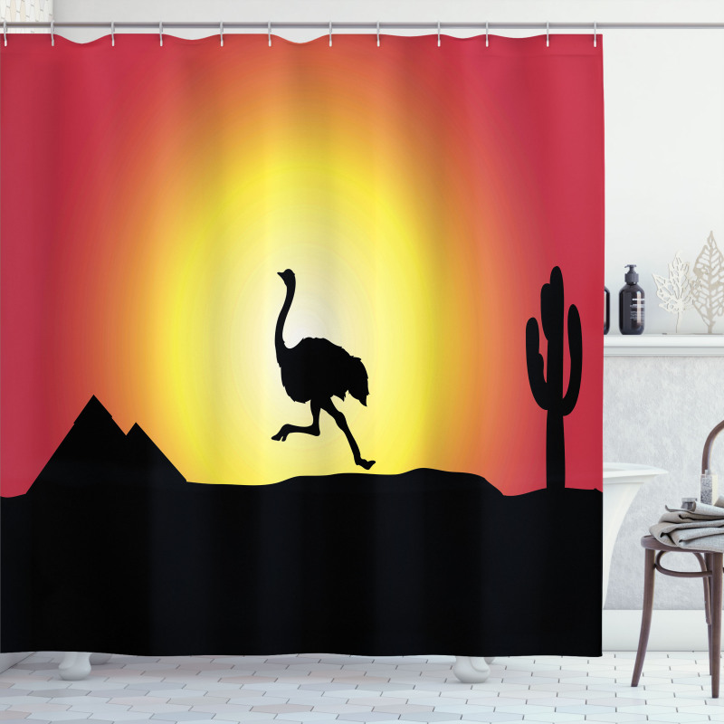 Running Animal Silhouette Shower Curtain