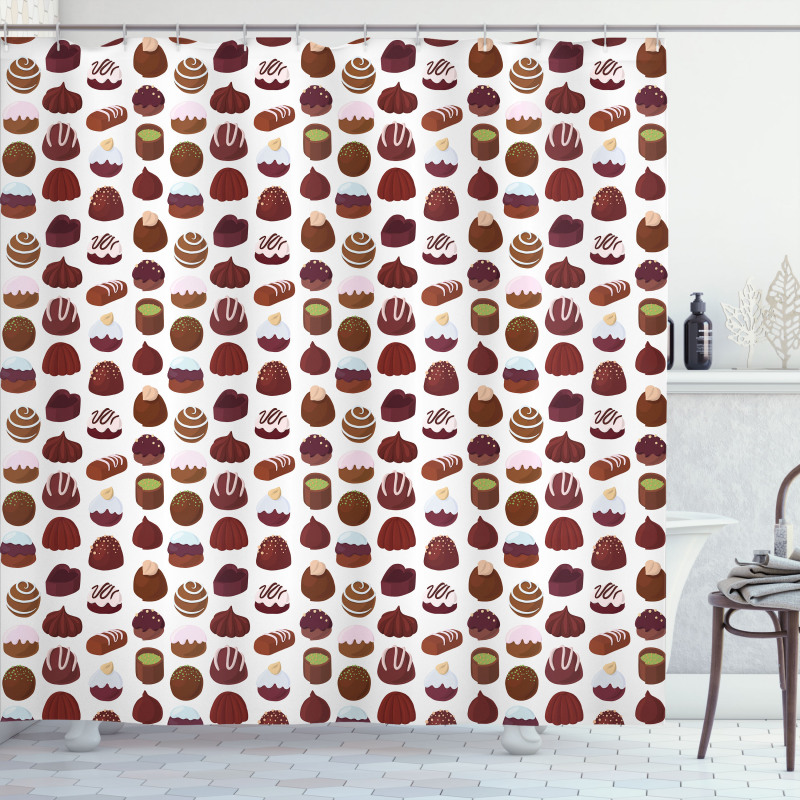 Bakery Sweets Patterns Shower Curtain