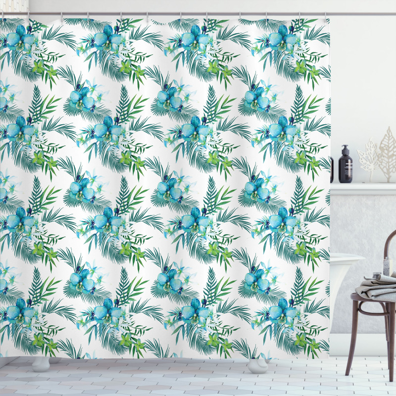 Floral Watercolor Nature Shower Curtain