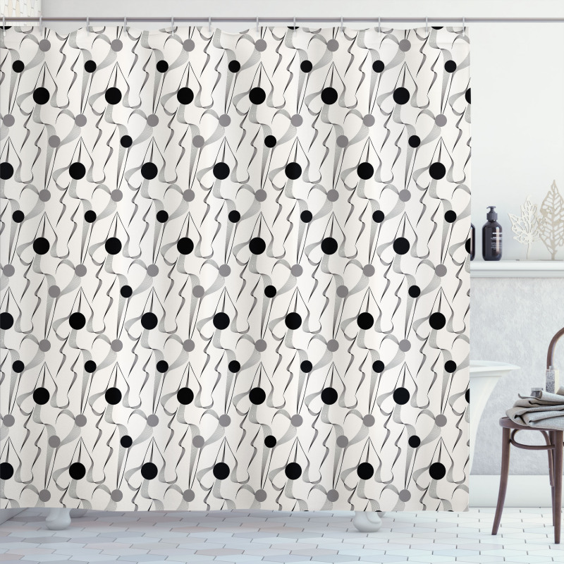 Streamlines and Circles Shower Curtain