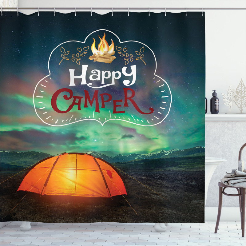 Aurora Borealis Tent Shower Curtain