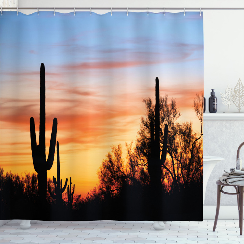 Desert Cactus Wild West Shower Curtain