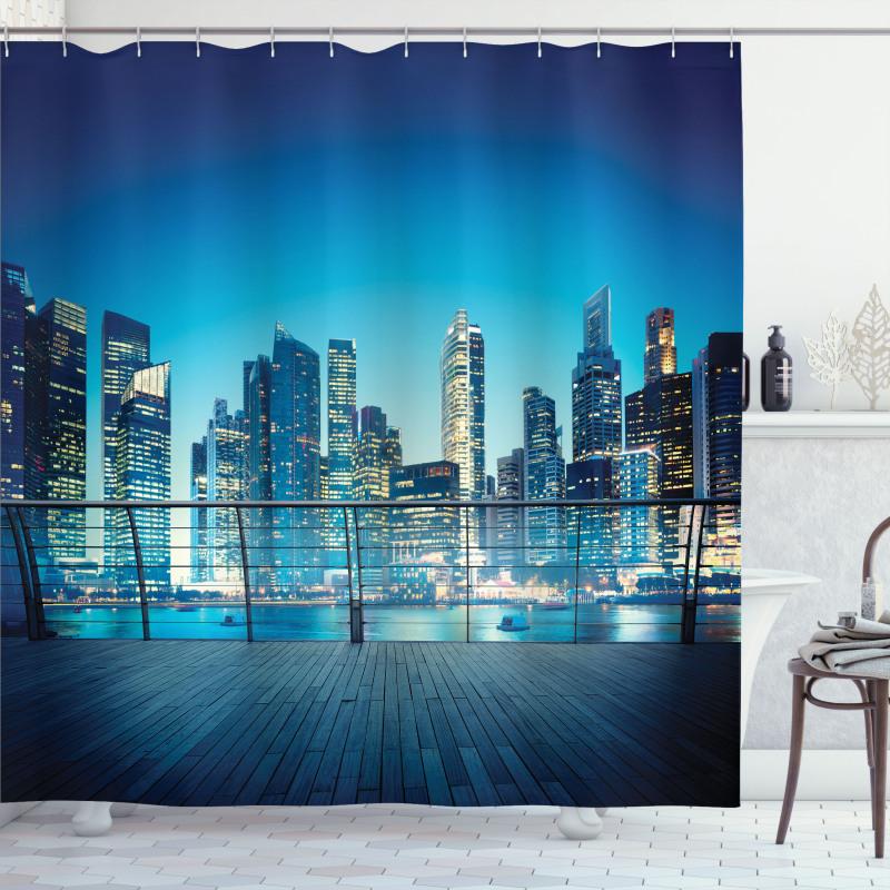 Skyscrapers from Balcony Shower Curtain