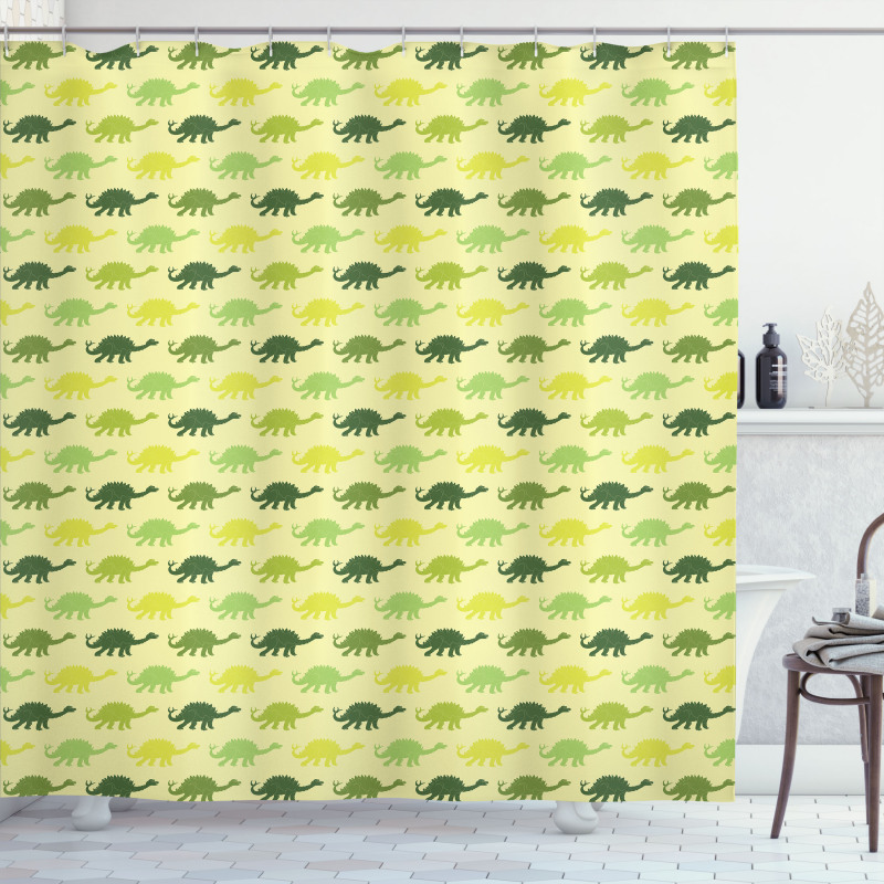 Pattern of Stegosaurus Shower Curtain