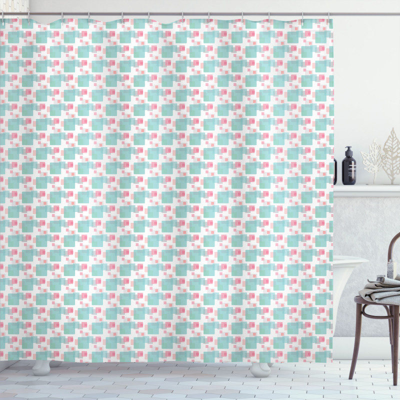 Modern Rectangles Shower Curtain