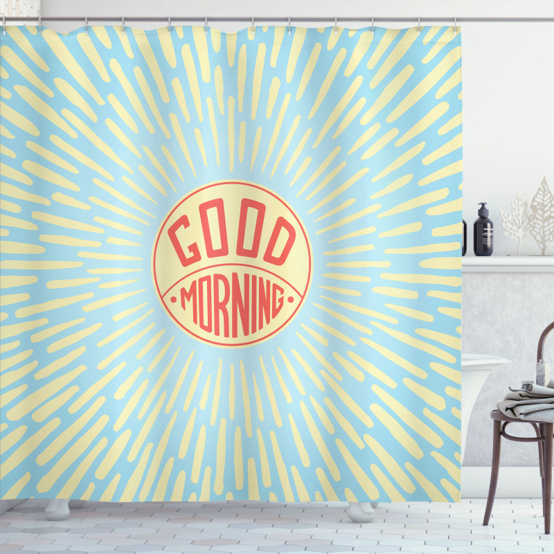 Greeting Text Shower Curtain