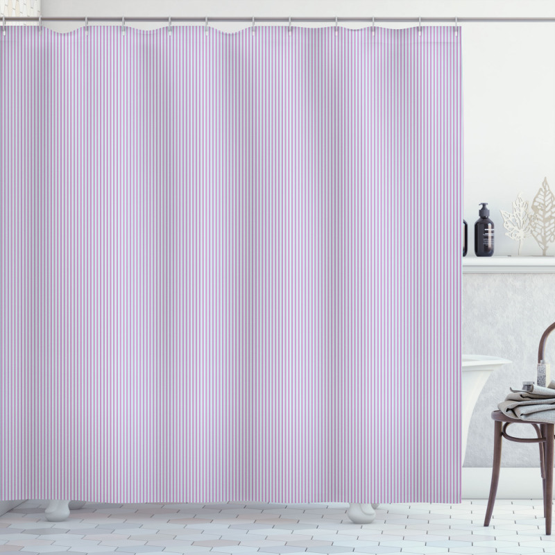 Candy Striped Backdrop Shower Curtain