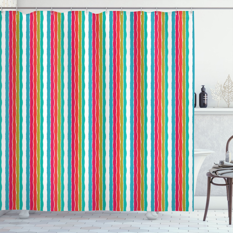 Torn Paper Effect Style Shower Curtain