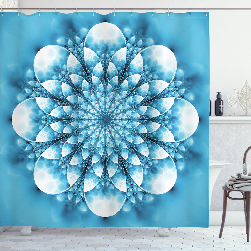 Abstract Exotic Flower Shower Curtain