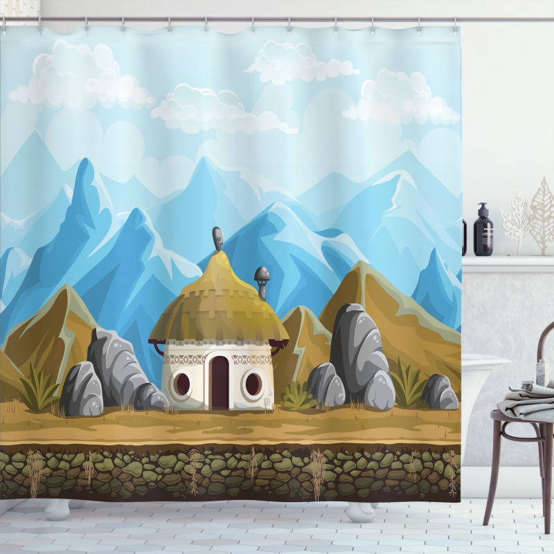 South Hut Shower Curtain