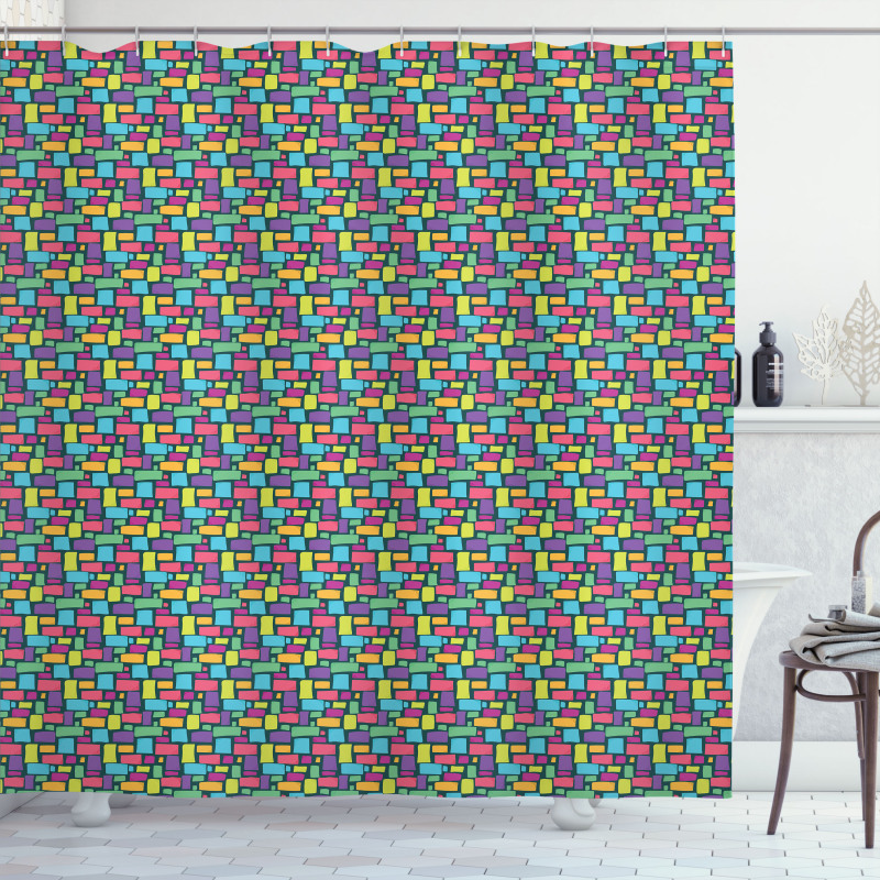 Cobblestone-like Shapes Shower Curtain