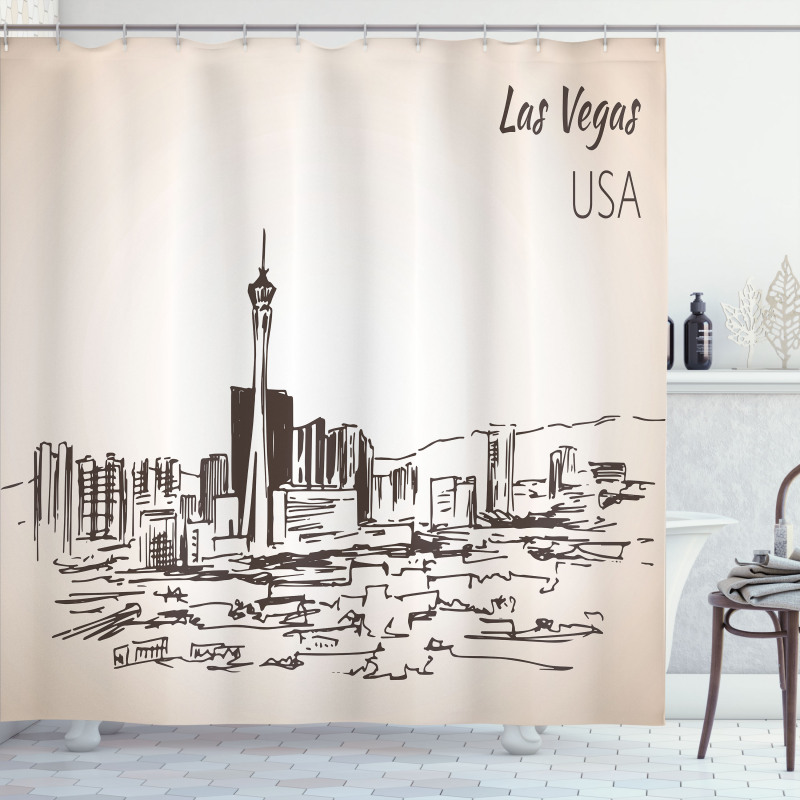 Nevada State Hand Drawn Shower Curtain