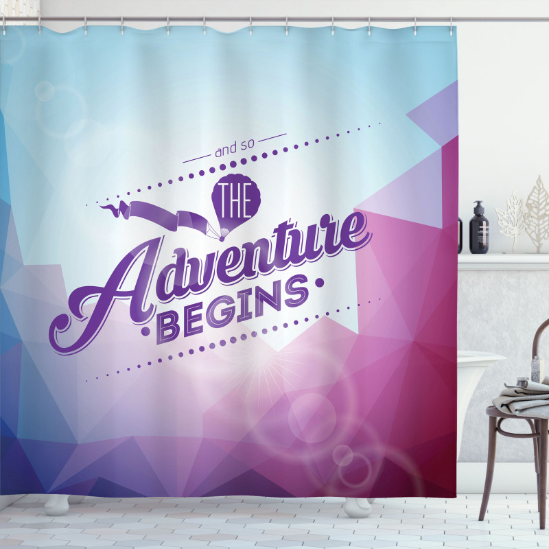 Polygonal Mountains Triangle Shower Curtain