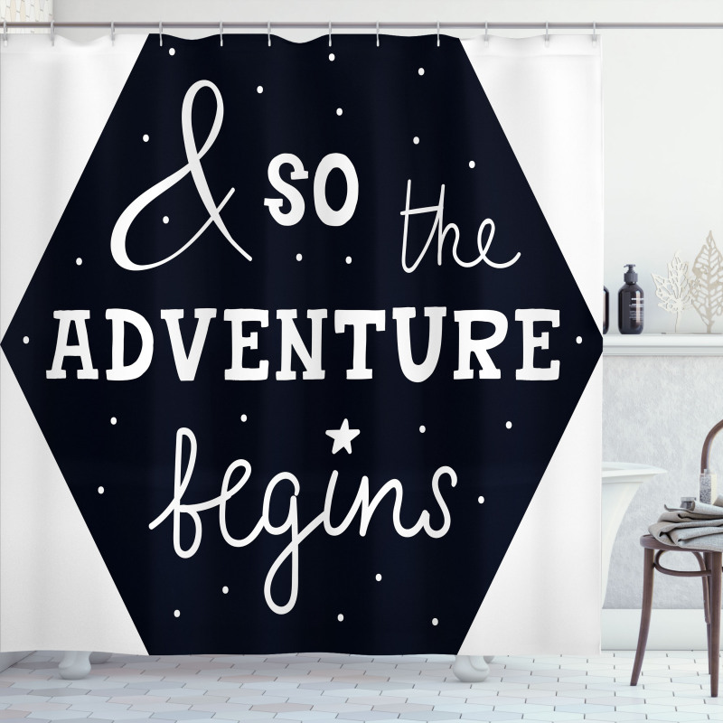 So the Adventure Begins Shower Curtain